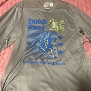 Dutch Bros Gray Long Sleeve Dutch Run Shirt